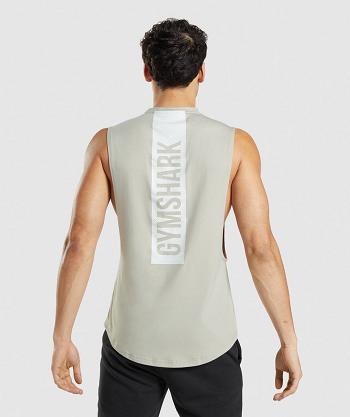 Gymshark Bold Drop Arm Linnen Herr Grå | SE 4003DFM